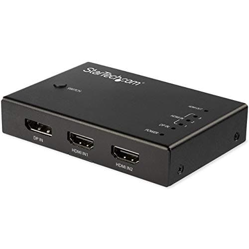 Image of StarTech.com 4 Port HDMI Video Switch - 3x HDMI & 1x DisplayPort - 4K 60Hz - Video/audio switch - 3 x HDMI + 1 x Display