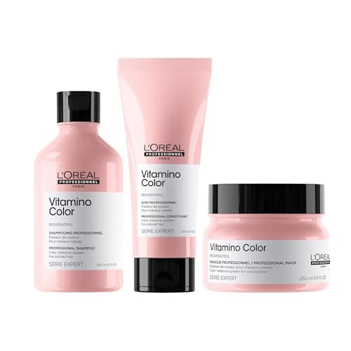 Image of L'Oreal Profefssionnel Serie Expert PACK Vitamino Color Shampoo 300ml, Conditioner 200ml and Mask 250ml