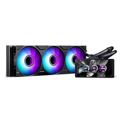 Image of Phanteks Glacier One 360M25-LCD AIO Liquid CPU Cooler, 6" IPS LCD HD Display, 120mm M25 Gen2 D-RGB Fans, High Performance Copper Cold Plate, Intel and