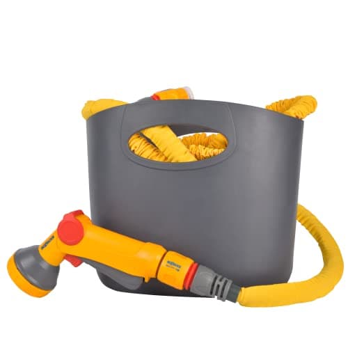 Image of HOZELOCK - Watering Kit Superhoze City 7.5m : Ideal for Small Spaces, Balconies, Terraces, Expandable Hose, Up to 3X Original Length (max 7.5m), 2 Aquastop Fittings: Ready to Use [100-100-215]