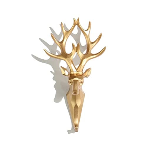 Image of YCCHAH Coat Hooks Wall Mount Wall Coat Rack Poly Coat Rack Hook Wall Decoration Animal Head Rack for Hanging Towel Coat (W11.2*H21.5 CM) Modern Coat Hooks Wall Mounted(B)