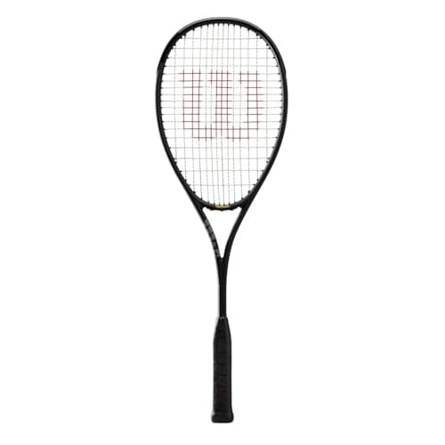 Image of Wilson Pro Staff CV Squash Racket, With Countervail Technology and a Graphite Build, For Enhanced Accuracy, Ultra Lightweight, Colour: Black/Yellow/Red, Size: 0