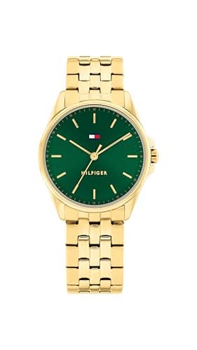 Image of Tommy Hilfiger Three Hand Quartz Movement Watch for Women with Gold Colored Stainless Steel Bracelet - 1782799