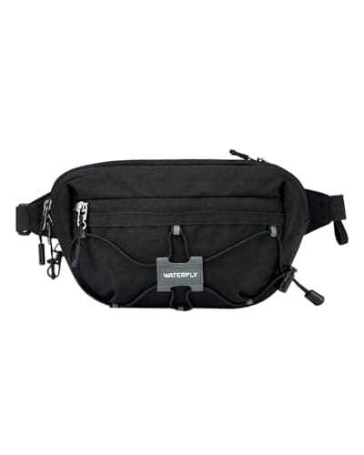 Image of Waterfly Bum Bag Fanny Pack: Waist Packs with Adjustable Belt Crossbody Chest Bag with RFID Blocking Anti-Theft or Women Men Travel Running Walking Hiking Everyday Use, Black