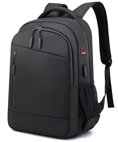 Image of Hjkiopc Laptop Backpack,Lightweight Backpack with USB Charging Port and Headphone Jack,Dry Wet Separation Travel Sports Bag,Waterproof School Backpack,Fits 15.6-Inch Laptop (Black)