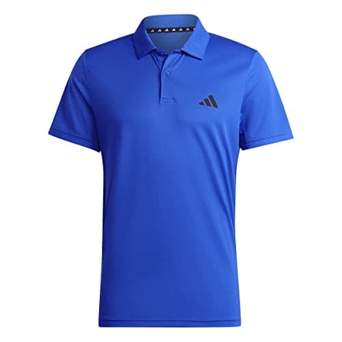 Image of adidas Men's Train Essentials Training Polo Shirt, Lucid Blue/Black, M