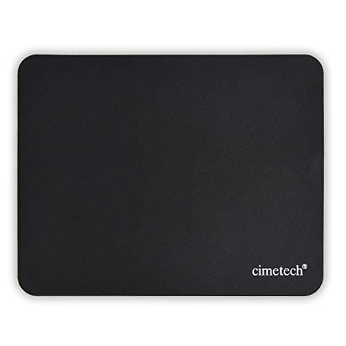 Image of cimetech Mouse Mat Office Mouse Pad Mousepad 23 x 18 cm Ultra Thin Improves Speed and Accuracy, Non-Slip Rubber Base, Textured, Wear-Resistant, Washable, Black