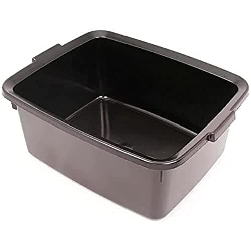 Image of Addis Plastic Butler Large Rectangular Bowl, Soft Black, 12.5 Litre ,505607