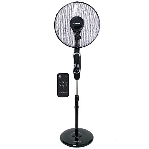 Image of Belaco Stand Fan Pedestal 16" Oscillating Free Stand Fan Floor fan, 7.5 Hour Timer, Remote Control 45W adjustable height
