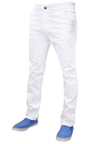Image of Enzo Men EZ348 Chino Jeans White 36W x 32L