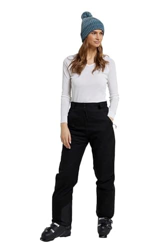 Image of Mountain Warehouse Blizzard Womens Ski Trousers -Waterproof Ladies Bottoms, Breathable - Ideal for Winter Sports, Skiing, Snowboarding Black Women's Size 14