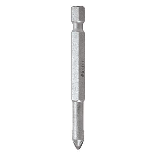 Image of Trend Snappy TCT Glass Drill Bit, 6mm Diameter, Perfect for Glass, Porcelain, Tiles & Mirrors, Quick Release, Tungsten Carbide Tipped, SNAP/GD/6MM