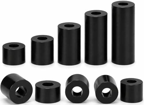 Image of Black Nylon Spacers Plastic Standoff Washers (Pack of 10) (M6 / 6mm, 10mm)