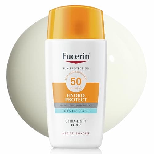 Image of Eucerin Sun Face Hydro Protect Ultra-Light Fluid SPF 50+ 50ml, Facial Sunscreen with Non-Greasy Finish, Fast-Absorbing and Ultra Broad Spectrum Face Sun Cream