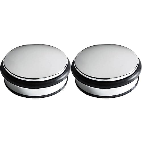 Image of Select Hardware Door Weight, Heavy-Duty Door Stop in Polished Chrome, 10cm, 1.2kg (Pack of 2)
