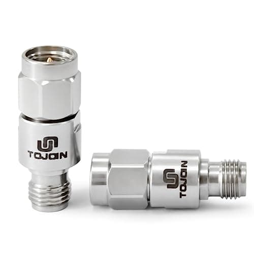 Image of TOJOIN DC Block in-Line SMA Male to Female RF Coaxial Adapter 9KHz-26.5GHz, 50 Ohms Impedance Connector Blocks DC Voltage from Your Radio or RF Test Equipment 2 PCS