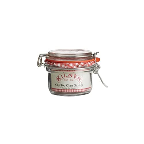 Image of 6 x Kilner Clip Top Glass Storage Jar - Round 125ML - Preserving jars