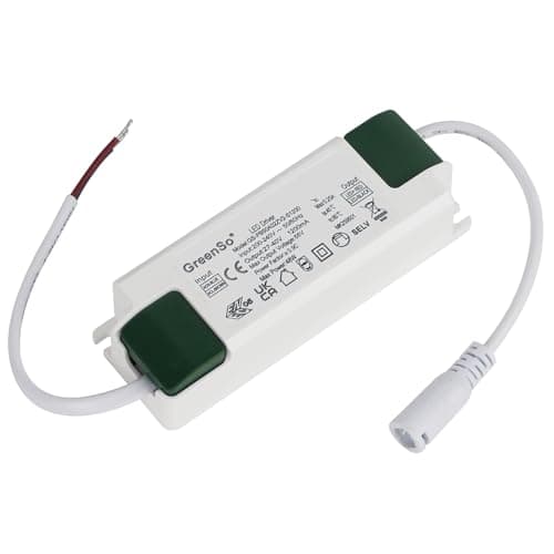 Image of GreenSo 50W LED Driver Power Supply 200-240Vac to 27-40Vdc 1200mA Constant Current, Transformer for Recessed Ceiling Flat LED Panel Lights 60x60, 120x30, 120x60cm, GS-PA50A02-1200, TUV CE CB