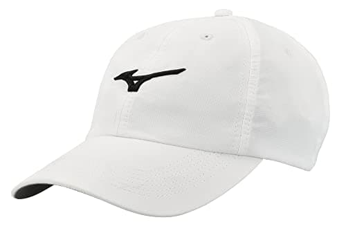 Image of Mizuno Tour Adjustable Lightweight Hat, White-Black, OSFA