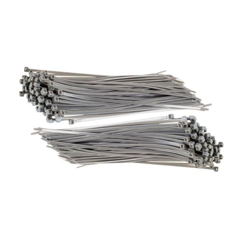 Image of TERF® 100 Pcs Grey Cable Ties 300mm (12'') X 4.8mm Premium Nylon Zip Ties Wraps Secure Self Locking Mechanism Plastic Tie for Home Office Garden Garage Workshop DIY Multi Use