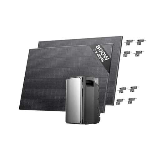 Image of EcoFlow Stream Pro with 800W Rigid Solar Panels & 2*Brackets for Facade, 1.92kWh (up to 11.52kwh) Power Plant with Battery Storage with Micro Inverter, 2300W Solar Input (3 MPPT), 1200W Dual