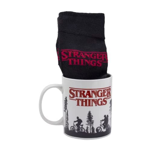 Image of Paladone Stranger Things Logo Mug and Socks Gift Set