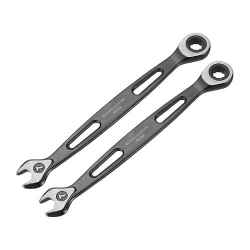 Image of sourcing map 2pcs Ratcheting Combination Wrench 7mm Metric 12 Point CR-V Electrophoresis Double Box Open-Ended Ratchet Wrenches with 72 Tooth 5° Swing Industrial Grade Spanner Tool for Repair