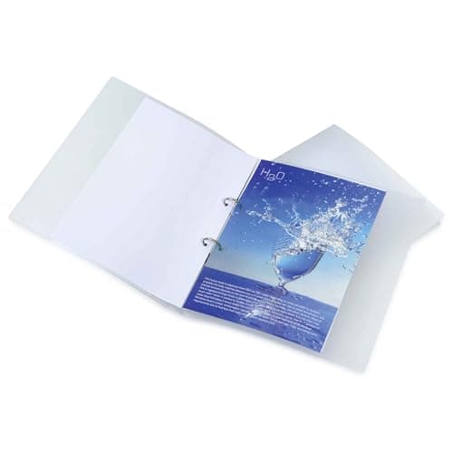 Image of Rapesco 1045 ECO 2-Ring Binder, 40 mm Spine, A4, Clear Transparent, Pack of 10