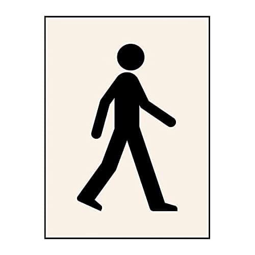 Image of Walking Man Stencil - 400 x 600mm, Flexible Scratch-Resistant Polyester, Reusable for Pavement Marking, Safety Signage & DIY Projects