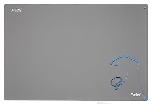 Image of Weller T0051403799 Antistatic ESD Premium Work Station Soldering Mat Set, 900 x 600 mm Grey Soldering Mat Set