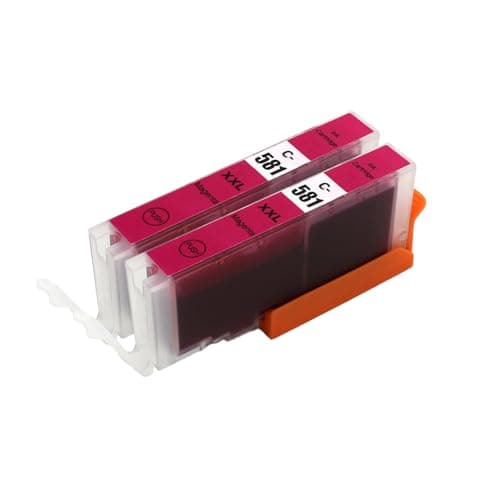 Image of Go Inks® 2 Magenta Ink Cartridges to replace Canon CLI-581M Compatible/non-OEM for PIXMA Printers, High Capacity