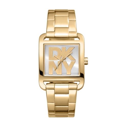 Image of DKNY Quartz Watch City Maxi Quartz 3 ATM, Gold, Standard Size, Modern