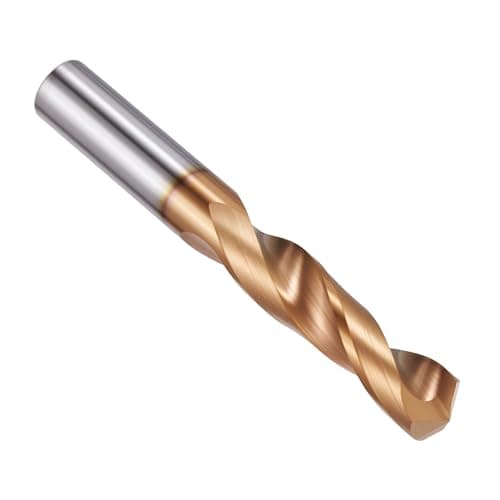 Image of PATIKIL 9.6mm Drill Bit, Carbide Twist Jobber Bits Straight Shank 130° for Drilling Hard Metal Alloy Steel Stainless Steel Titanium Alloys - 1 Pack
