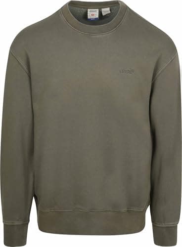 Image of Levi's Men's Sweatshirt with Crew Neck, Relaxed Fit, Green (Kambaba), L
