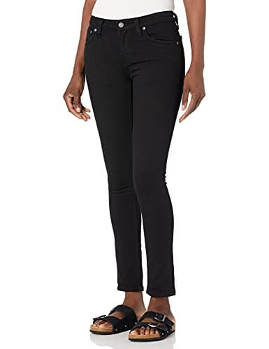 Image of Nudie Jeans Unisex-Adults Skinny Lin, Black/Black, 24/28