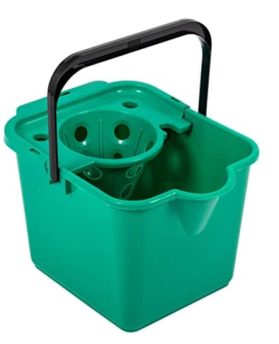 Image of ADDIS 510253 12 Litre Mop Pail and Wringer, Green, 27.5 x 35 x 24.5 cm