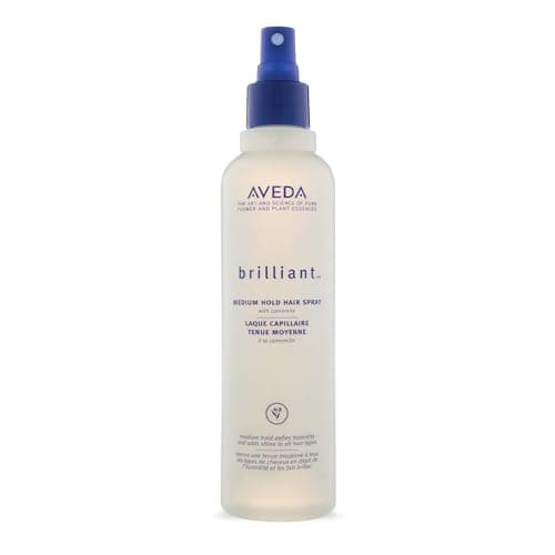 Image of Aveda Brilliant Medium Hold Hair Spray | Non-Aerosol Hair Spray | Anti-Humidity | Adds Shine | for All Hair Types, 250ml