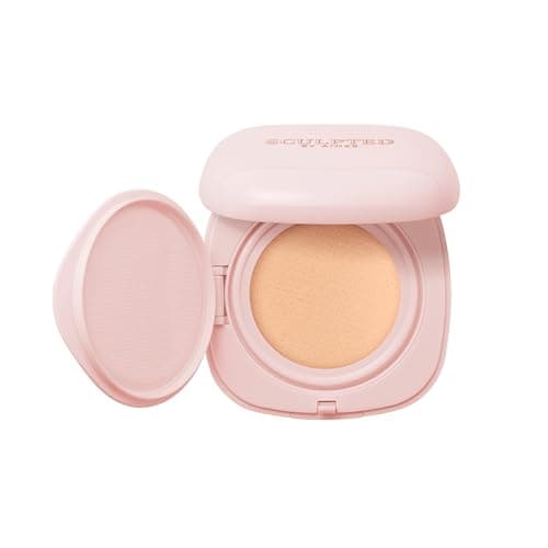 Image of Cream Cushion Foundation from Sculpted by Aimee – Vegan, Buildable & Refillable Base, Soft Cushion Applicator & Mirror with SPF 30, Niacinamide, Vitamin E, and Bio-Technology