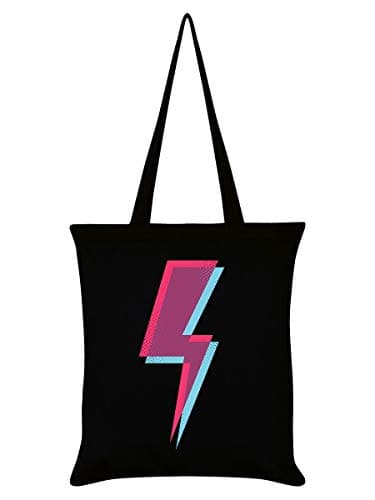 Image of Grindstore Lightning Bolt Black Tote Bag 38x42cm