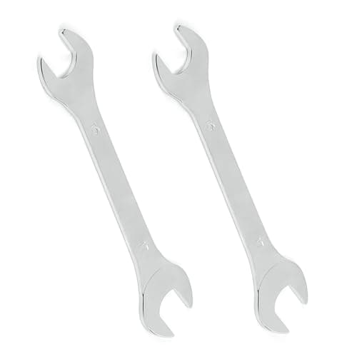 Image of Vokenforu 2 Pcs Open End Spanner, 16mm x 17mm Super Thin Carbon Steel Double Open Ended Wrench, Metric Repairing Tool for Bicycle