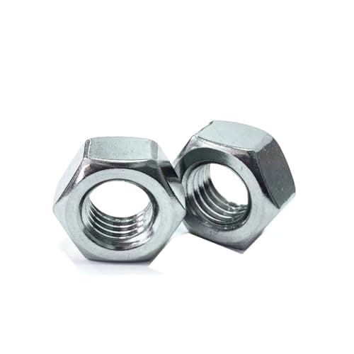 Image of 10x 1/2" Hexagon UNF Nuts Steel Zinc Plated, Hexagon Full Nuts UNF Steel Hex Nuts for Imperial Bolts, Screws, and Fasteners, for DIY & Industrial Use