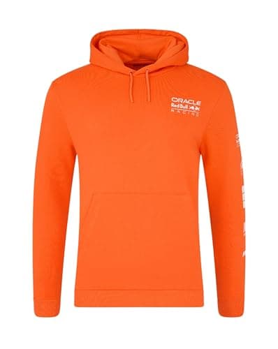 Image of Red Bull Racing F1 Team Hooded Sweatshirt, Hoody, Max Verstappen Driver Collection, Orange (UK, Alpha, L, Regular, Regular, Orange)