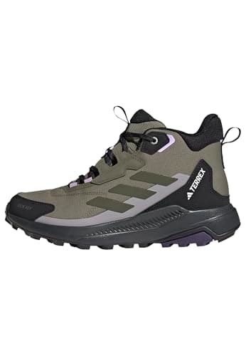 Image of adidas Women's Terrex Anylander Mid RAIN.RDY Hiking Shoes, Olive Strata/Night Cargo/Core Black, 8 UK
