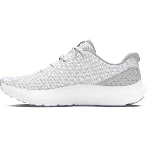 Image of Under Armour Mens Ua Charged Surge 4 Running Shoe, White Halo Gray Black, 6.5 UK