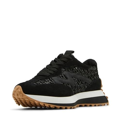 Image of Steve Madden Women's Campo Sneaker, Black/Beige, 5 UK