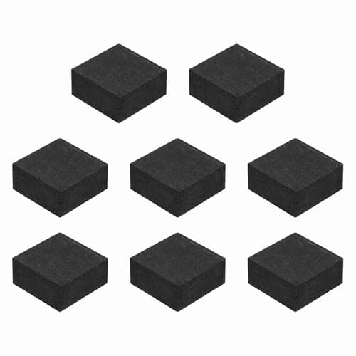 Image of sourcing map 8 Pcs Single Sided Speaker Isolation Feet Pads, 30mmx15mm Square Non Slip Foam Shock Absorption Base Pad Amplifier Stand Feet Mat for Speaker HiFi Home Theater Sound System, Black