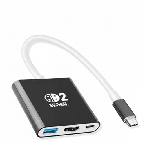 Image of Need-Use USB-C 3.0 Docking Station Compatible with Nintendo Switch, Switch 2, Samsung Dex, MacBook, iPad, Steam Deck, 3 in 1 TV Adapter with 4K HDMI, Thunderbolt, Type C 100W Charging