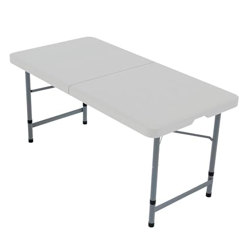 Image of Home Vida Folding Table 4ft Heavy Duty Extra Strength Camping Buffet Wedding Market Garden Party Car Boot Stall Picnic Trestle Indoor Outdoor Foldaway
