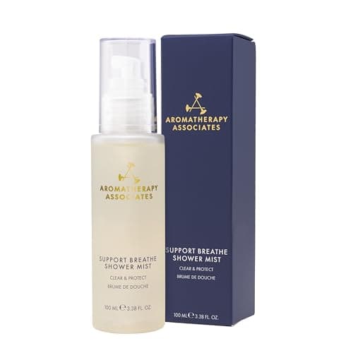 Image of Aromatherapy Associates Support Breathe Shower Mist 100ml, Eucalyptus, Lavender & Peppermint Shower Spray, Clears Airways, Eases Breathing & Stress, Spa Shower Mist, Vegan & Natural Essential Oils