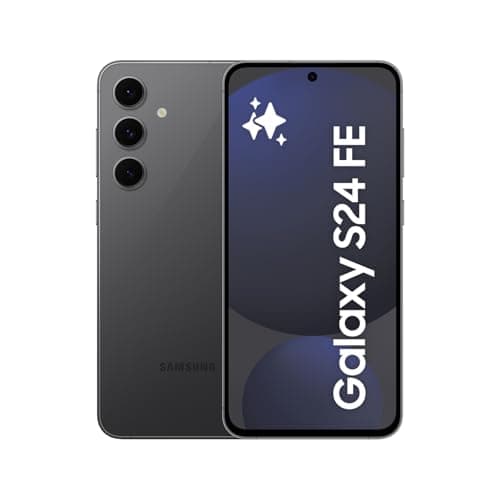 Image of Samsung Galaxy S24 FE, AI Smartphone, Android, 8GB RAM, 128GB Storage, 50MP Camera, Long Battery Life, Unlocked, Graphite, (UK Version) (Renewed)